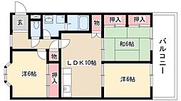 Villa　上小田井　壱番館 2階3LDKの間取り