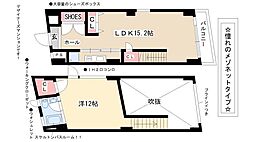 ＮＢＭ則武 10階1LDKの間取り