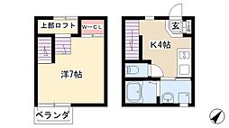 セリシール 1Kの間取図画像