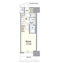 名古屋市西区新道1丁目マンション 1Kの間取図画像