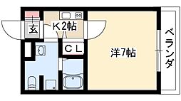 CREA 1Kの間取図画像