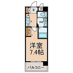 アヴェニールヤサカ 1Kの間取図画像