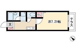 グレイス米本 1Kの間取図画像