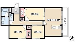 ペル・マアト 3LDKの間取図画像