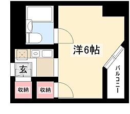 ベルモア堀詰 1Kの間取図画像