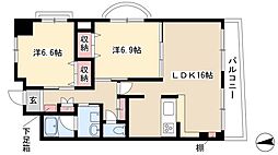 スペース大和 2LDKの間取図画像