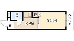 シュロス小川 1Kの間取図画像
