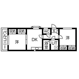 アビタシオン平安通 2階/-