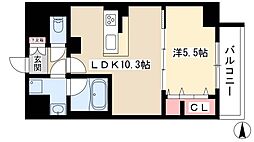 イーハトーブ大曽根 1LDKの間取図画像