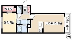 フルール 1LDKの間取図画像
