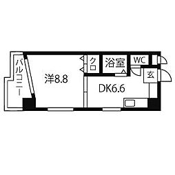 メゾンコロル 1DKの間取図画像