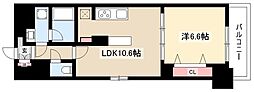 アロームドゥジョア 1LDKの間取図画像