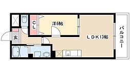 メゾンSK2 1LDKの間取図画像