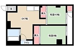 昭和ビル 2DKの間取図画像