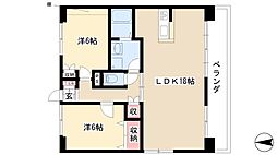 S-FORT上小田井 2LDKの間取図画像