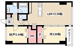アーレックス丸の内2 1SLDKの間取図画像