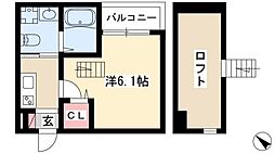 アミカルルーチェ南川 1Kの間取図画像