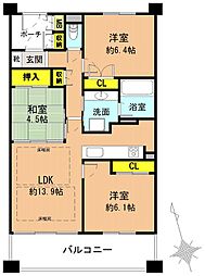 ネバーランド東石切さくら坂 3LDKの間取図画像