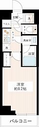 MAXIV北千住 1Kの間取図画像