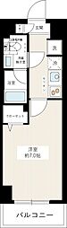 REXZY西川口AZ3 1Kの間取図画像