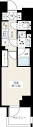 デュフレ南千住 1Kの間取図画像