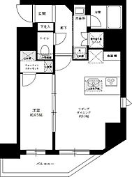 ハーモニーレジデンス上野ノースフロント 1LDKの間取図画像