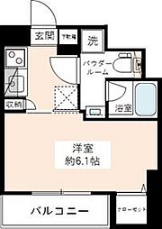 メインステージ新橋 1Kの間取図画像