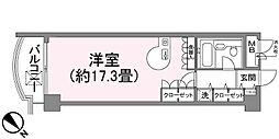 オーシャンビュー白里ダイヤモンドマンション ワンルームの間取図画像