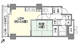 ロイヤルヴァンベール勝浦ビーチ 1LDKの間取図画像