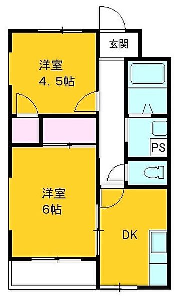 西都賀レジデンス 203｜千葉県千葉市若葉区西都賀1丁目(賃貸マンション2DK・2階・37.90㎡)の写真 その2