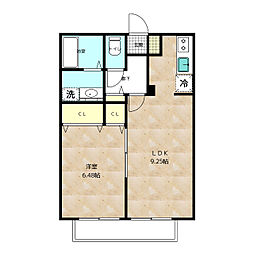 ＭＹウェイ　ＭＡＩＨＡＭＡ 1階1LDKの間取り