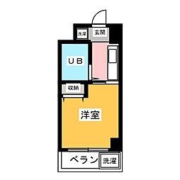 浦安大起ビル 1Kの間取図画像