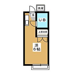 クレール2 ワンルームの間取図画像