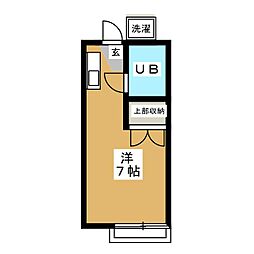 クレール2 ワンルームの間取図画像