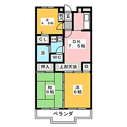 イベットサノ 3DKの間取図画像