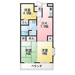 イベットサノ 3DKの間取図画像