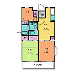 イベットサノ 3DKの間取図画像