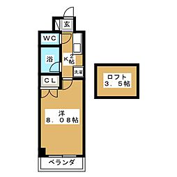 クレオ舞浜3 1Kの間取図画像