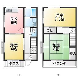 メゾンアサカワ 3DKの間取図画像