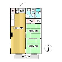 カルム津山ビル 0201 ｜ 岡山県津山市沼（賃貸アパート2LDK・2階・45.36㎡） その2