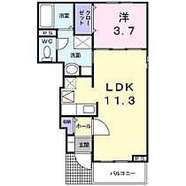 ベルメゾン・ロワールＣ 105 ｜ 岡山県津山市河辺（賃貸アパート1LDK・1階・37.13㎡） その2