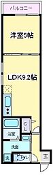 フジパレス西住之江2番館 1LDKの間取図画像