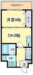 ESABIKO 1DKの間取図画像