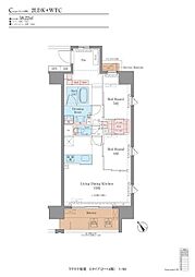 LUXENA船堀 11階2LDKの間取り