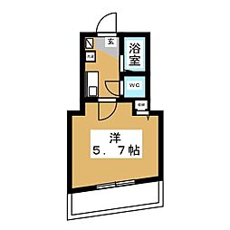 ピノ・ノワール篠崎 2階1Kの間取り