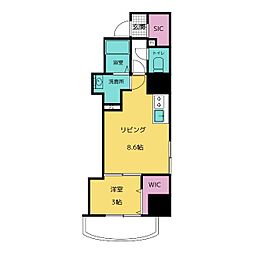 レ・ソール本八幡パラシオン 11階1LDKの間取り