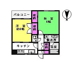 ラメゾン2 2Kの間取図画像