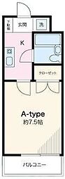 フラット75 1Kの間取図画像