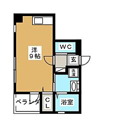 キーラゴー妙典 3階ワンルームの間取り