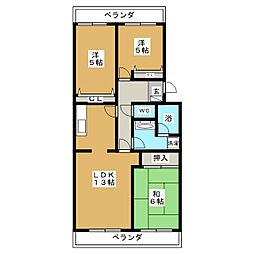 グリーンシャンテ 3LDKの間取図画像